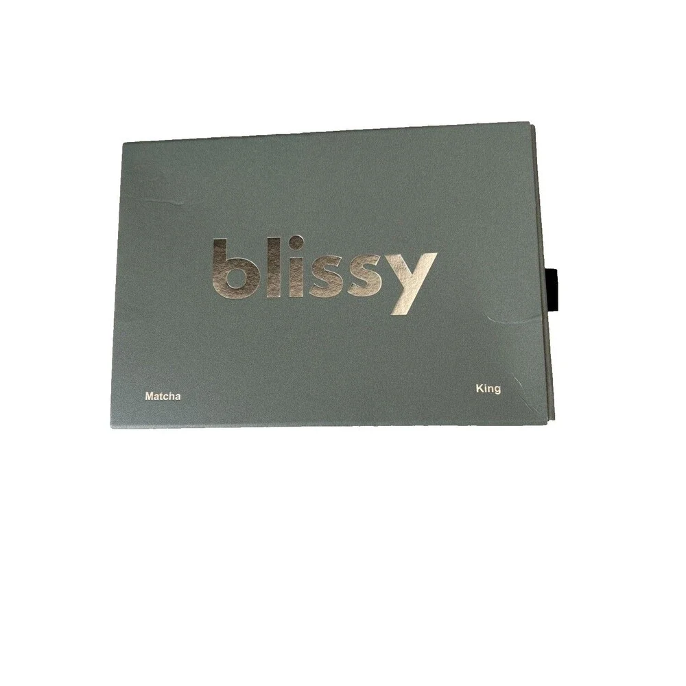 Blissy King 22 Momme 100% Mulberry Silk Pillowcase 22 Momme Matcha Green-Silver